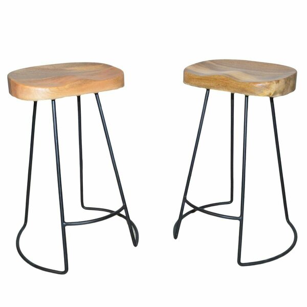 Guest Room 25 in. Saga Counter Stool Natural & Black GU2549232